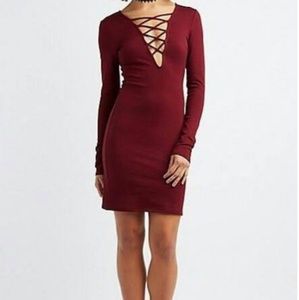 Burgundy dress